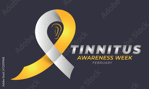 Tinnitus Awareness Week. background, banner, card, poster, template. Vector illustration.