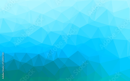 Light Blue, Green vector polygon abstract backdrop. Glitter abstract illustration with an elegant design. Template for your brand book.