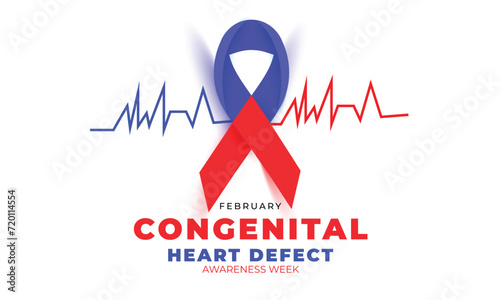 Congenital Heart Defect Awareness Week. background, banner, card, poster, template. Vector illustration. photo