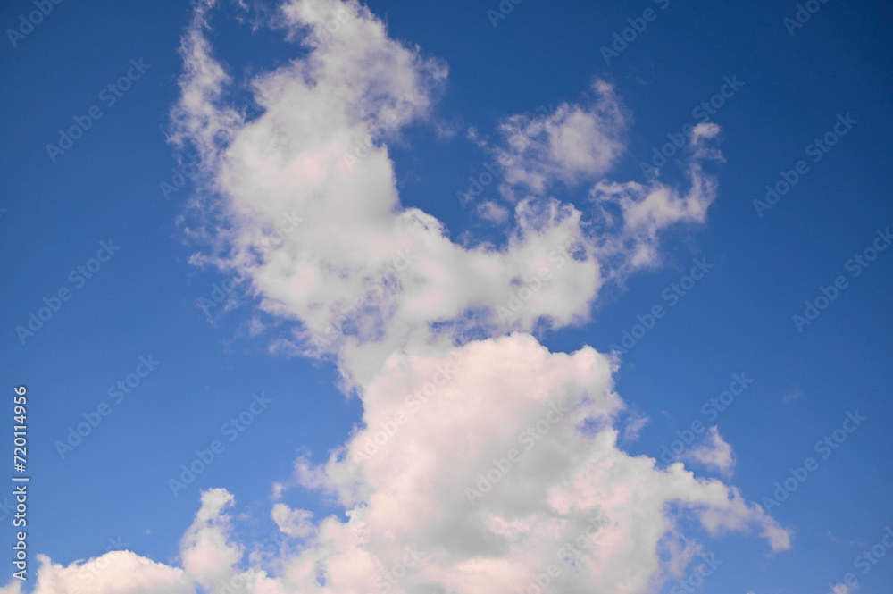 beautiful white clouds in a blue sky. background