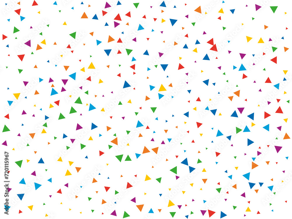 Colored Rainbow Triangular Confetti