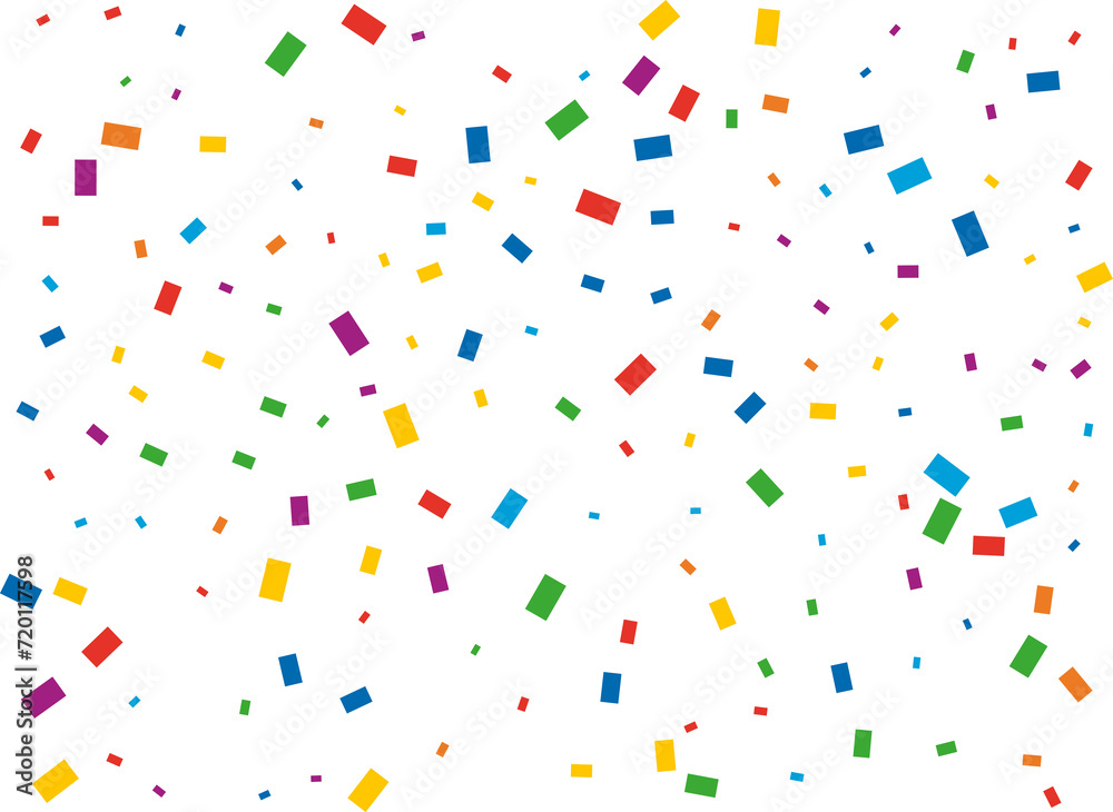 Magic Rectangular Rainbow Confetti