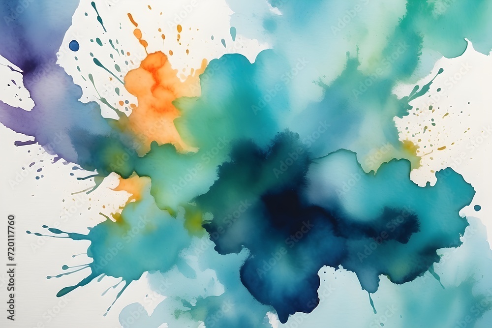 Abstract Captivating Watercolor Stains background