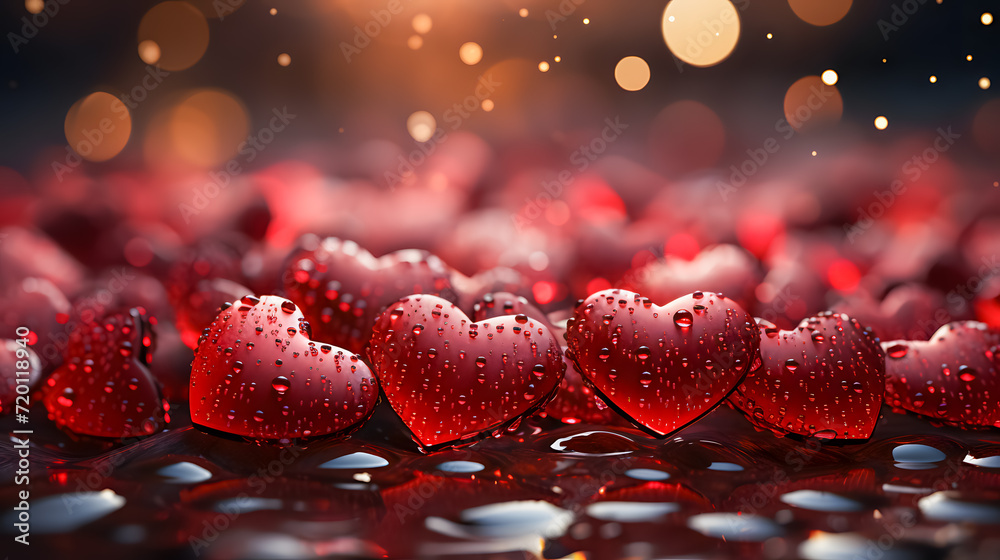 many wet hearts (Generative AI)