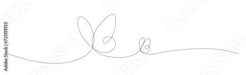 one continuous line art of butterfly. editable stroke © Pandusaurus 