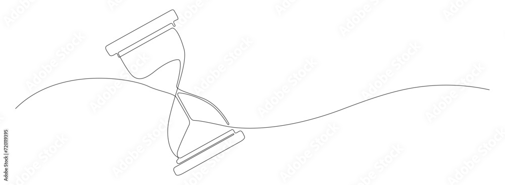 one continuous line of hourglass. editable stroke