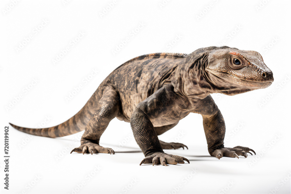 Naklejka premium komodo dragon isolated on white