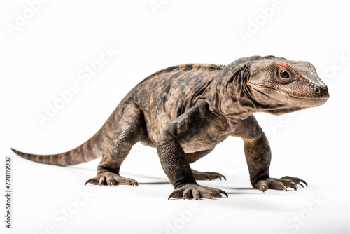 komodo dragon isolated on white