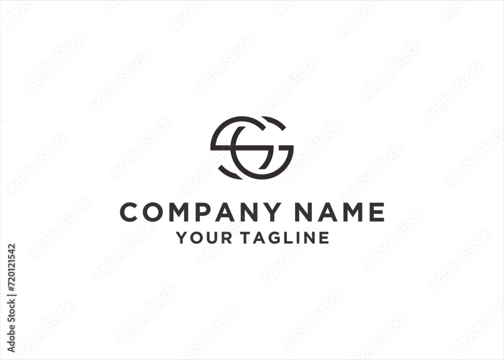 Initial Letter SG GS  Logo Design Vector Illustration