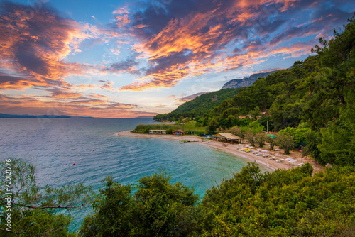 Fototapeta Naklejka Na Ścianę i Meble -  Cinar Beach view in Akyaka Village