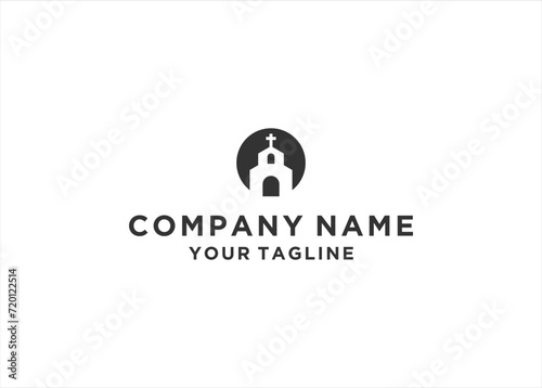 Church logo design vector illustration template