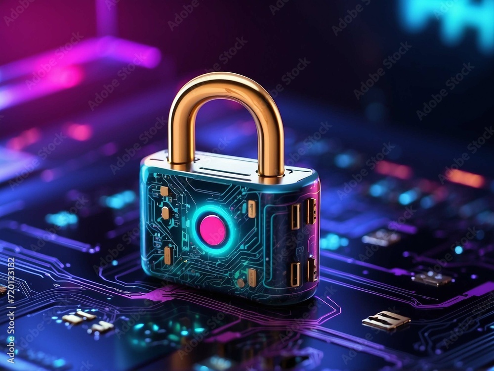 secure connection or cybersecurity service concept of compute ...