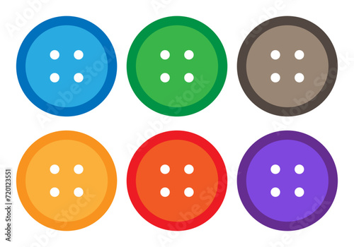 Hoja de iconos de botones de varios colores.
