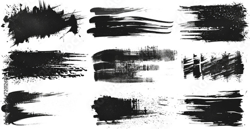 Brush strokes. paintbrush set, brush strokes templates. Grunge design elements
