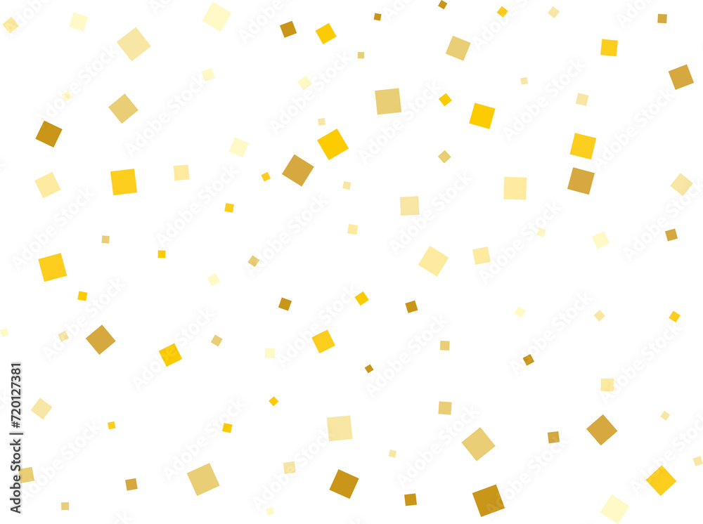 Yellow Squares Confetti - obrazy, fototapety, plakaty 