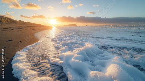 Sunrise over the ocean. Beach. Beautiful seascape. Panoramic view of beautiful sunset over the sea. Beautiful seascape. Panoramic view of beautiful sunset over the sea. Sunsets over. Sunset sky clouds