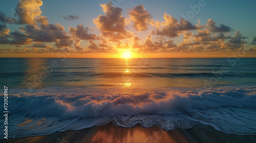 Sunrise over the ocean. Beach. Beautiful seascape. Panoramic view of beautiful sunset over the sea. Beautiful seascape. Panoramic view of beautiful sunset over the sea. Sunsets over. Sunset sky clouds © Sweetrose official 