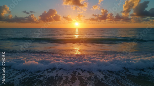 Sunrise over the ocean. Beach. Beautiful seascape. Panoramic view of beautiful sunset over the sea. Beautiful seascape. Panoramic view of beautiful sunset over the sea. Sunsets over. Sunset sky clouds © Sweetrose official 