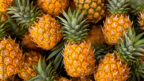 pineapples close-up, wallpaper, texture, pattern or background