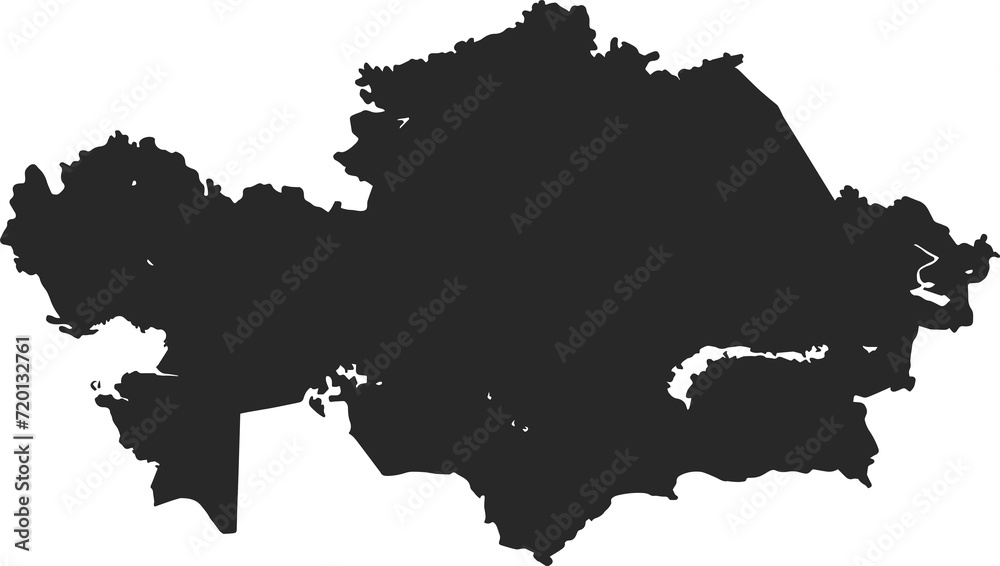 Obraz premium country map kazakhstan