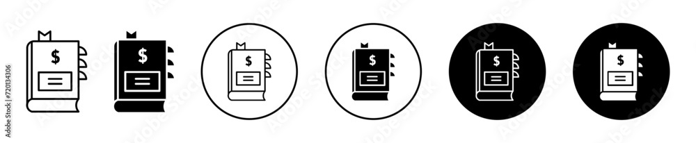 Ledger vector icon set collection. Ledger Outline flat Icon. Ledger vector icon set collection. Ledger Outline flat Icon.