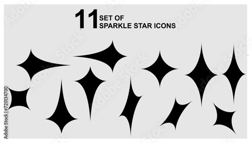 Sparkle star icons. Shine icons. Stars sparkles Sparkle vector icons set. Shine symbol illustration. star sign collection.