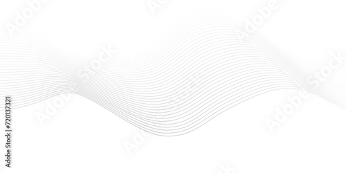 Modern abstract white wave digital geometric Technology, data science frequency gradient lines on transparent background. Isolated on white background. gray and white wavy stripes background.