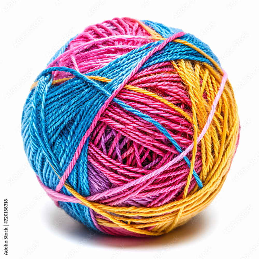 Colorful yarn ball