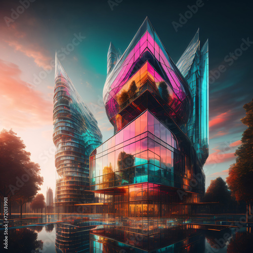 moderne abstrakte Skyscraper Landschaft