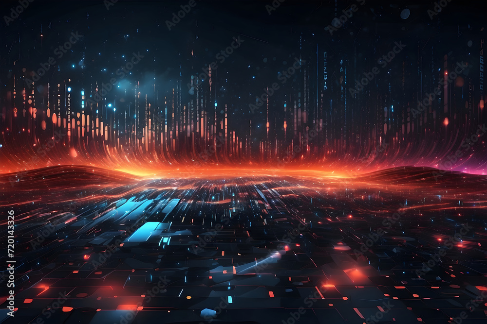 Abstract Futuristic Binary code background