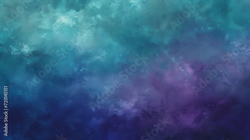 Enchanting aurora borealis-inspired gradient with shades of lavender, teal, and indigo, featuring a grainy texture for a mystical-themed design © Simo