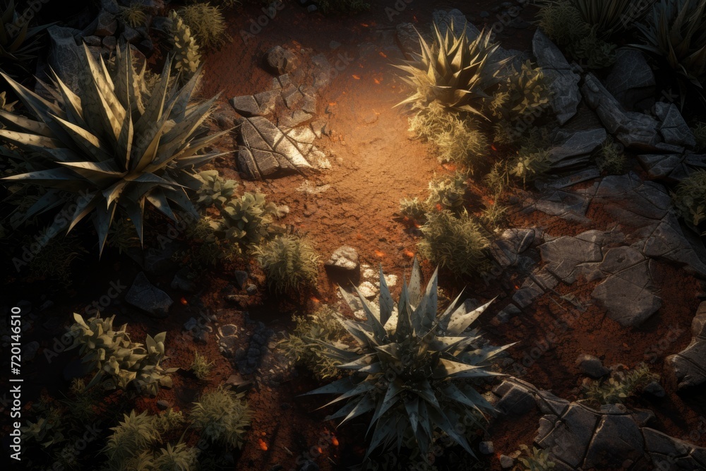 Obraz premium Black land for plant background