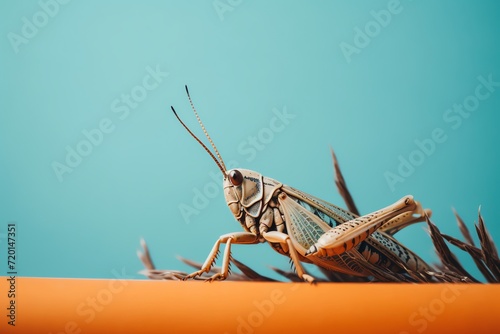 Close up photo of a grasshopper photo