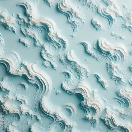 A close-up of a light turquoise wall. Textures and abstract backgrounds
