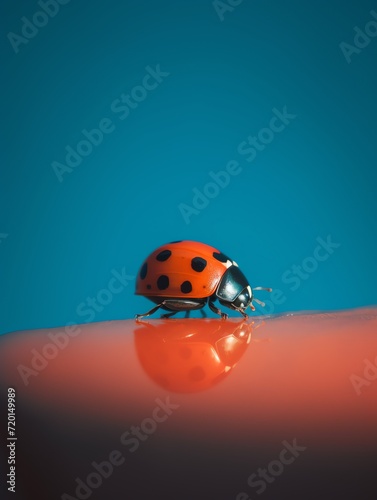 Close up photo of a lady bug