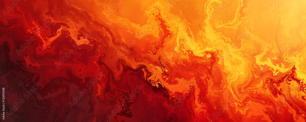 Fiery lava flow gradient in intense reds, oranges, and yellows, with a grainy texture for a volcanic-themed poster