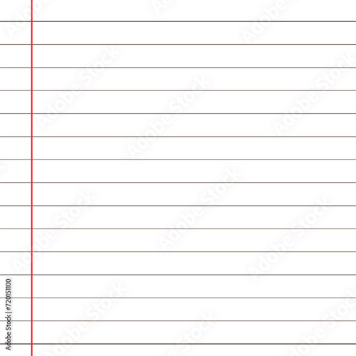 Blank loose leaf notebook paper background. Realistic line paper note. Notebook paper with lines design. Blank notebook paper sheet with lines vector illustration design.11.55.