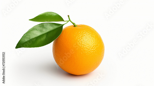 Fresh orange with leaves