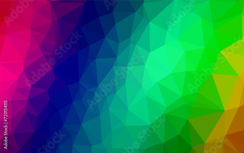 Dark Multicolor, Rainbow vector blurry triangle template. Colorful illustration in abstract style with gradient. New texture for your design.