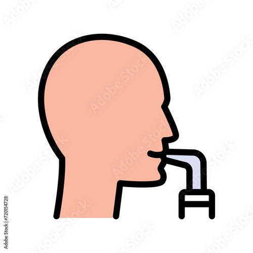 Nebulizer vector icon illustration sign. Color flat icon of nebulizer symbol isolated on white background