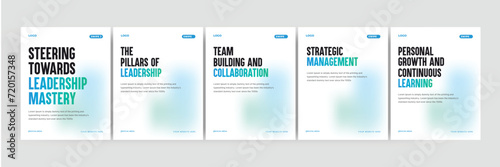 Tools for remote work social media carousel, LinkedIn carousel template for startup coach, EPS 10 vector illustration.  
