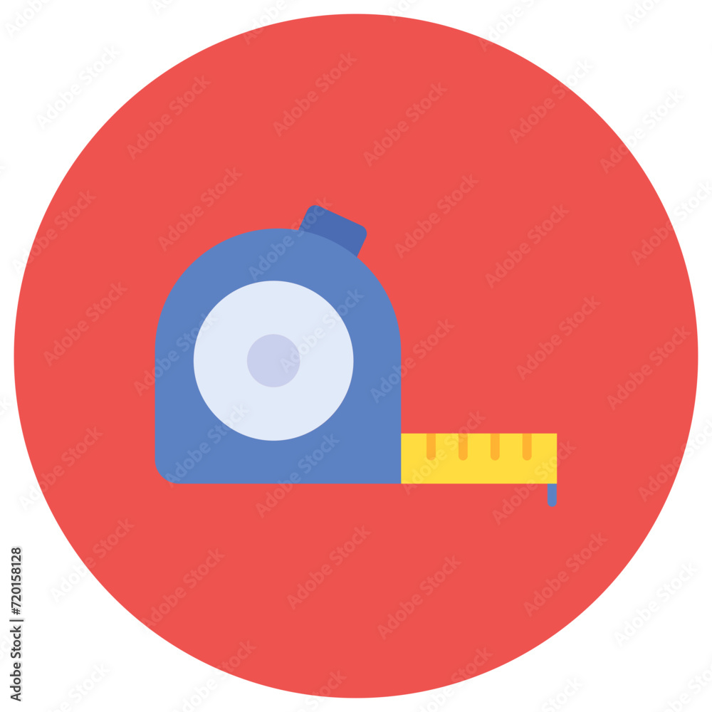 Measure Tape icon vector image. Can be used for Electrician Tools. Measure Tape icon vector image. Can be used for Electrician Tools.