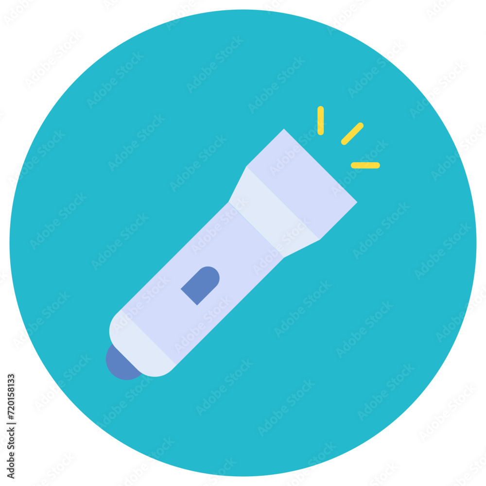 Flashlight icon vector image. Can be used for Electrician Tools. Flashlight icon vector image. Can be used for Electrician Tools.