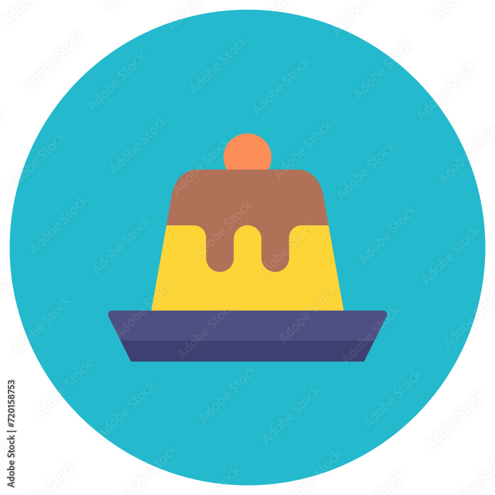 Flan icon vector image. Can be used for Birthday. Flan icon vector image. Can be used for Birthday.