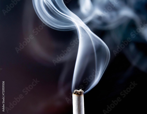 Close-up cigarette smoke 