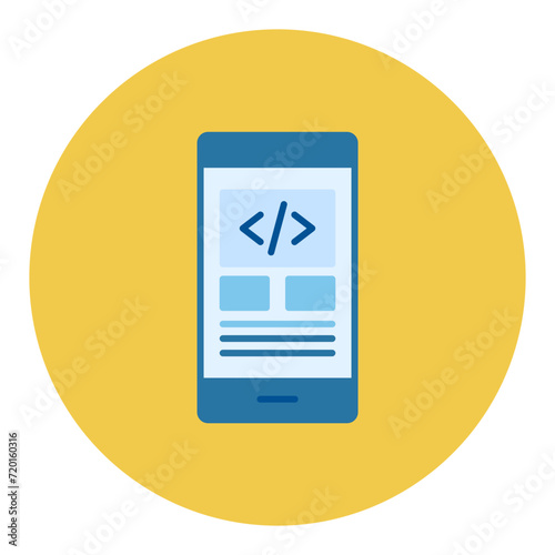 Free Download App Development icon vector image. Can be used for Coding and Development. - GFXLoad
