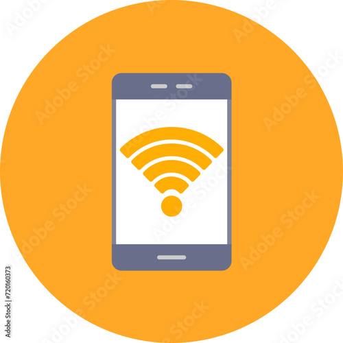 Signal Wifi 4 Bar icon vector image. Can be used for Mobile UI & UX.