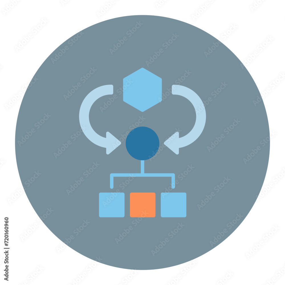 Algorithm icon vector image. Can be used for Coding and Development. Algorithm icon vector image. Can be used for Coding and Development.