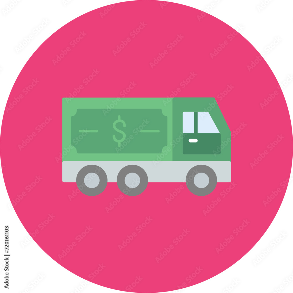 Cash Transfer Vehicle icon vector image. Can be used for Business & Economy. Cash Transfer Vehicle icon vector image. Can be used for Business & Economy.
