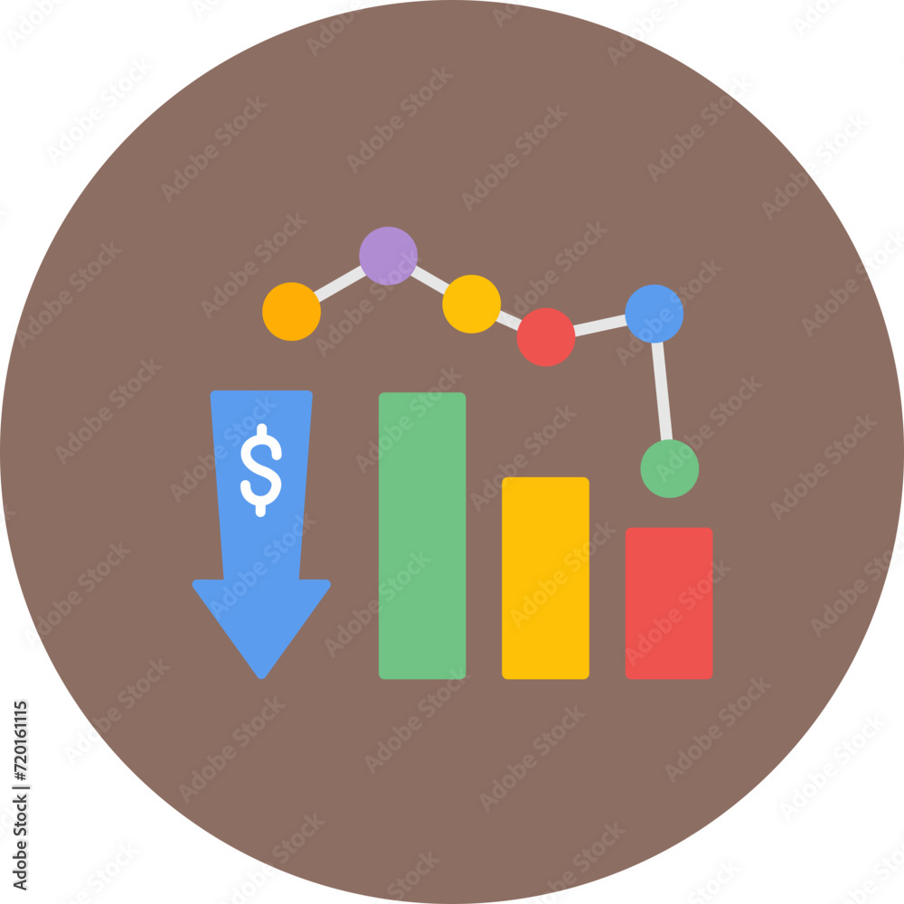 Downfall icon vector image. Can be used for Business & Economy. Downfall icon vector image. Can be used for Business & Economy.